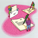 2nd: ‘Working Claim,’ Garret, three persons on an envelope. 