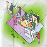 3rd: ‘US MAIL mailman holding envelope man, woman holding stamp, and more persons for letter, folder – EXTRA HANDLING